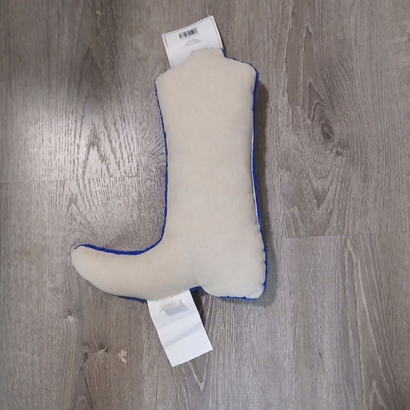 Luxe Collection Cowgirl Boot Shaped Pillow Pink and Blue Pillow. Home Decor - Picture 3 of 3